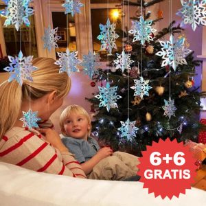 12x 3D holografinės snaigės | HOLOFLAKE