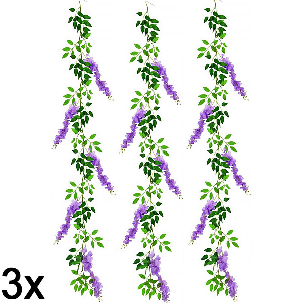 3x Visterijos gėlės imitacija | WISBLOOM