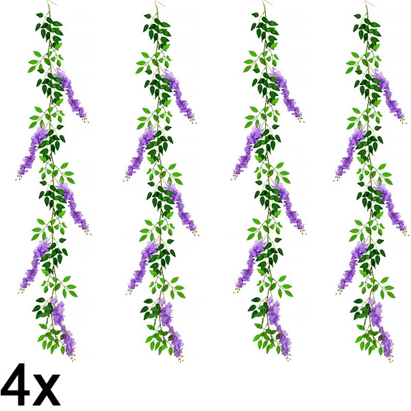4x Visterijos gėlės imitacija | WISBLOOM