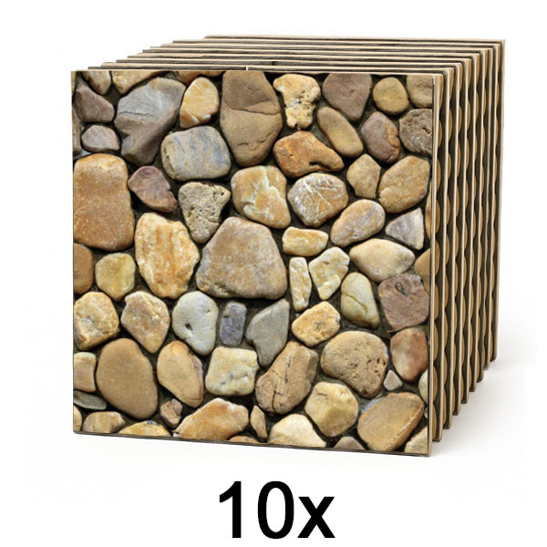 1x 3D akmens imitacijos tapetai (10 vnt.) | STONEBLOCKS