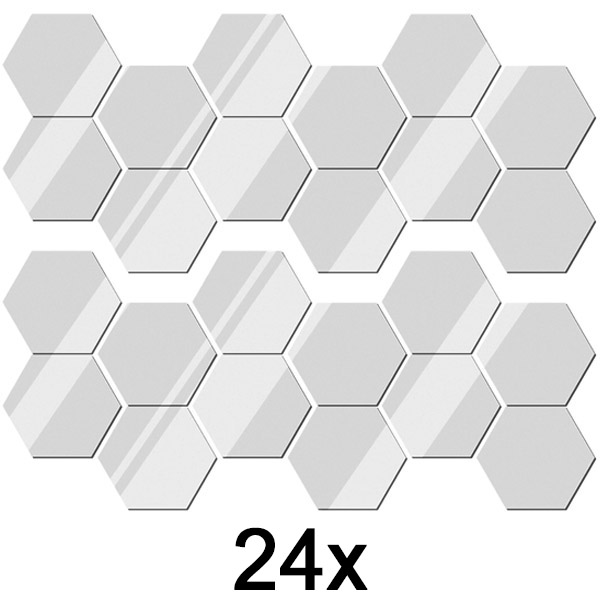 2x Sienų lipdukai su veidrodžiais (12 vnt.) | HEXAGEM