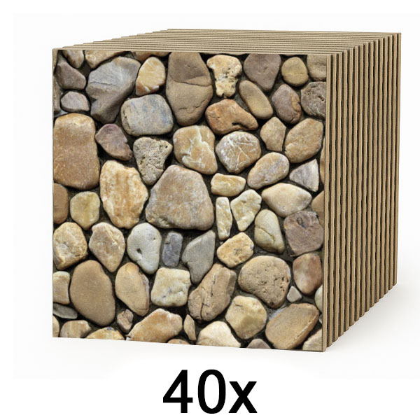 4x 3D akmens imitacijos tapetai (10 vnt.) | STONEBLOCKS
